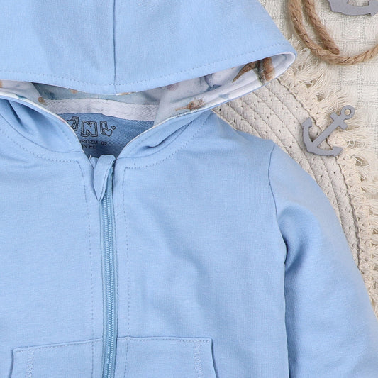 Sudadera Bebé SEA OF JOY Algodón Orgánico con Cremallera