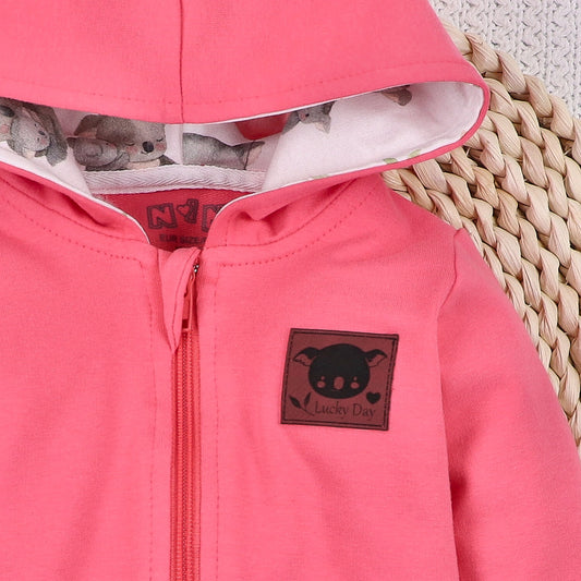 Sudadera bebé Dulce Koala algodón orgánico cremallera Polonia
