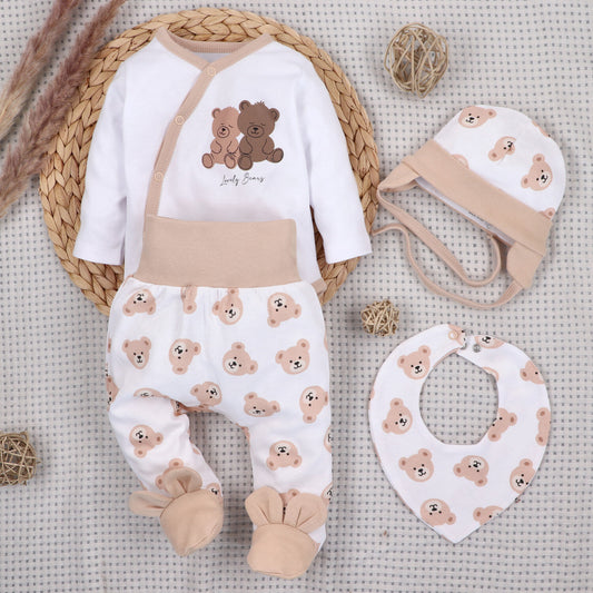 Conjunto Sweet Bears 4 piezas NINI bebé con semipantalón