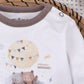 Blusa bebé Balloon Friends algodón orgánico estampado
