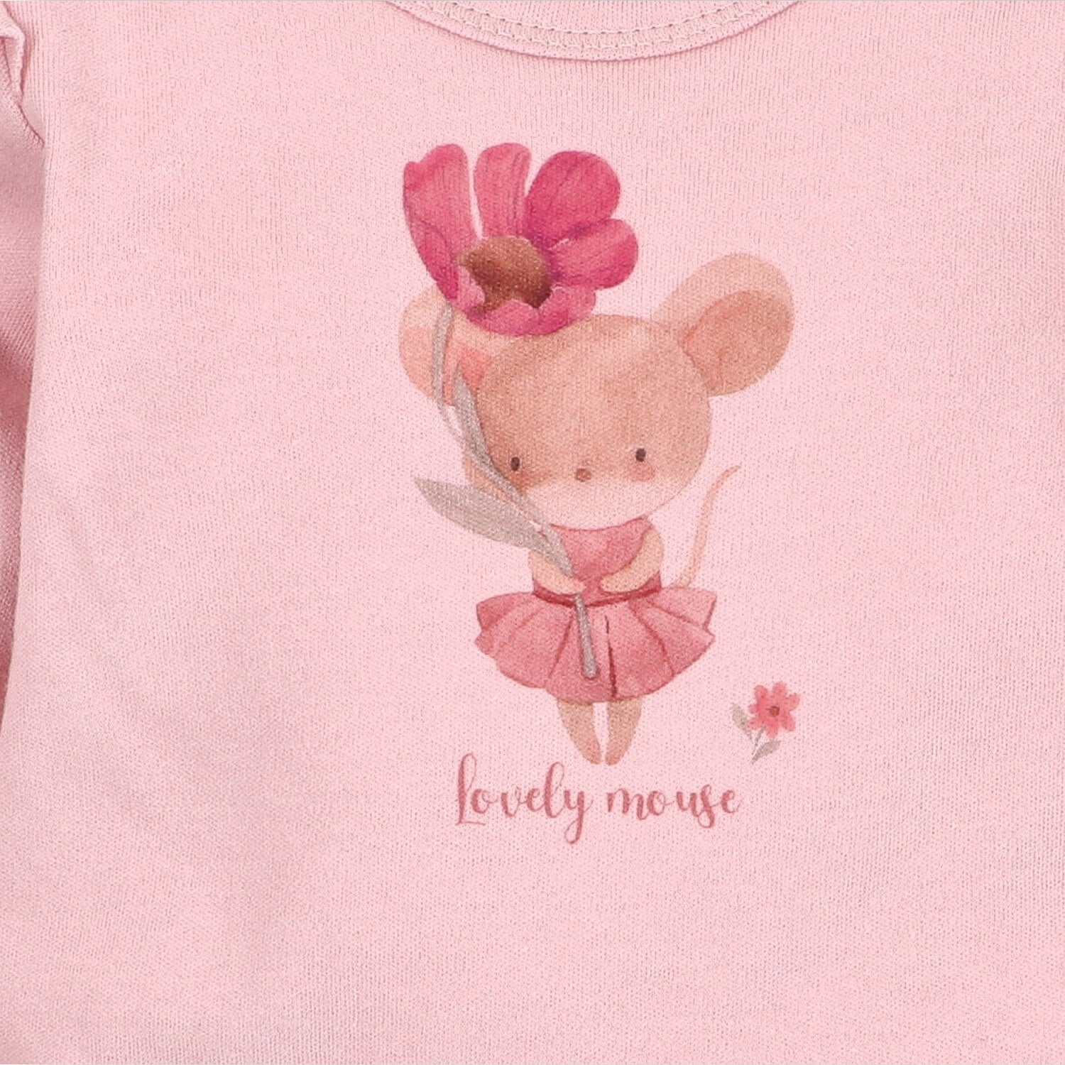 Blusa bebé Pequeños Ratones algodón orgánico estampado ratones