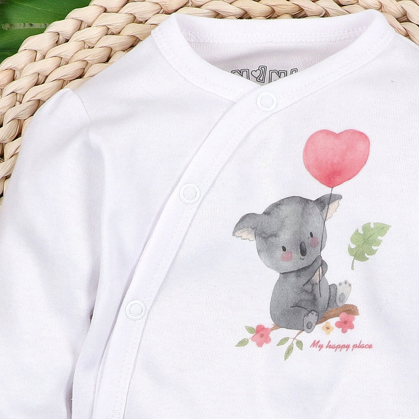 Body cruzado bebé Dulce Koala algodón orgánico recién nacido