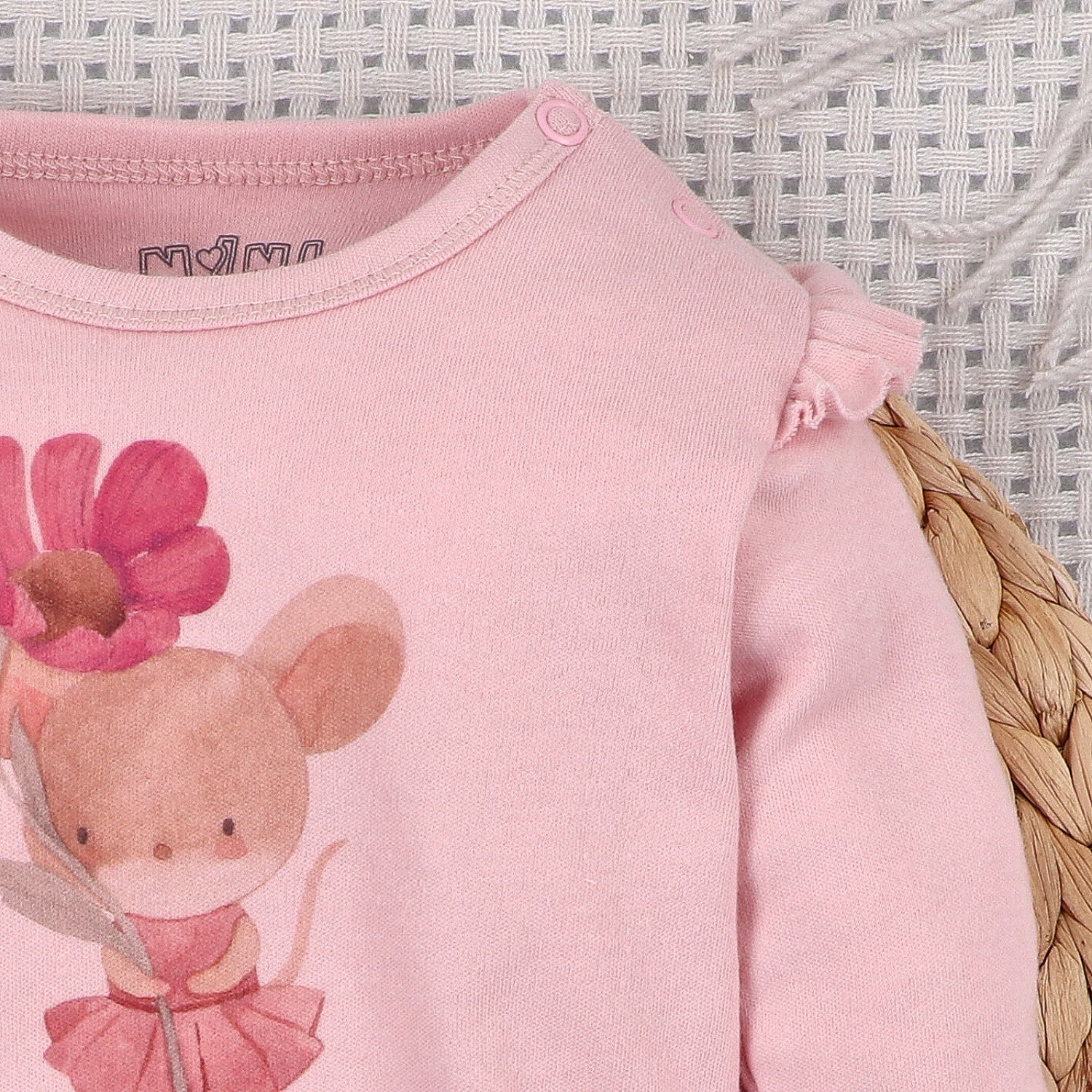 Body bebé Pequeños Ratones algodón orgánico BabyChic