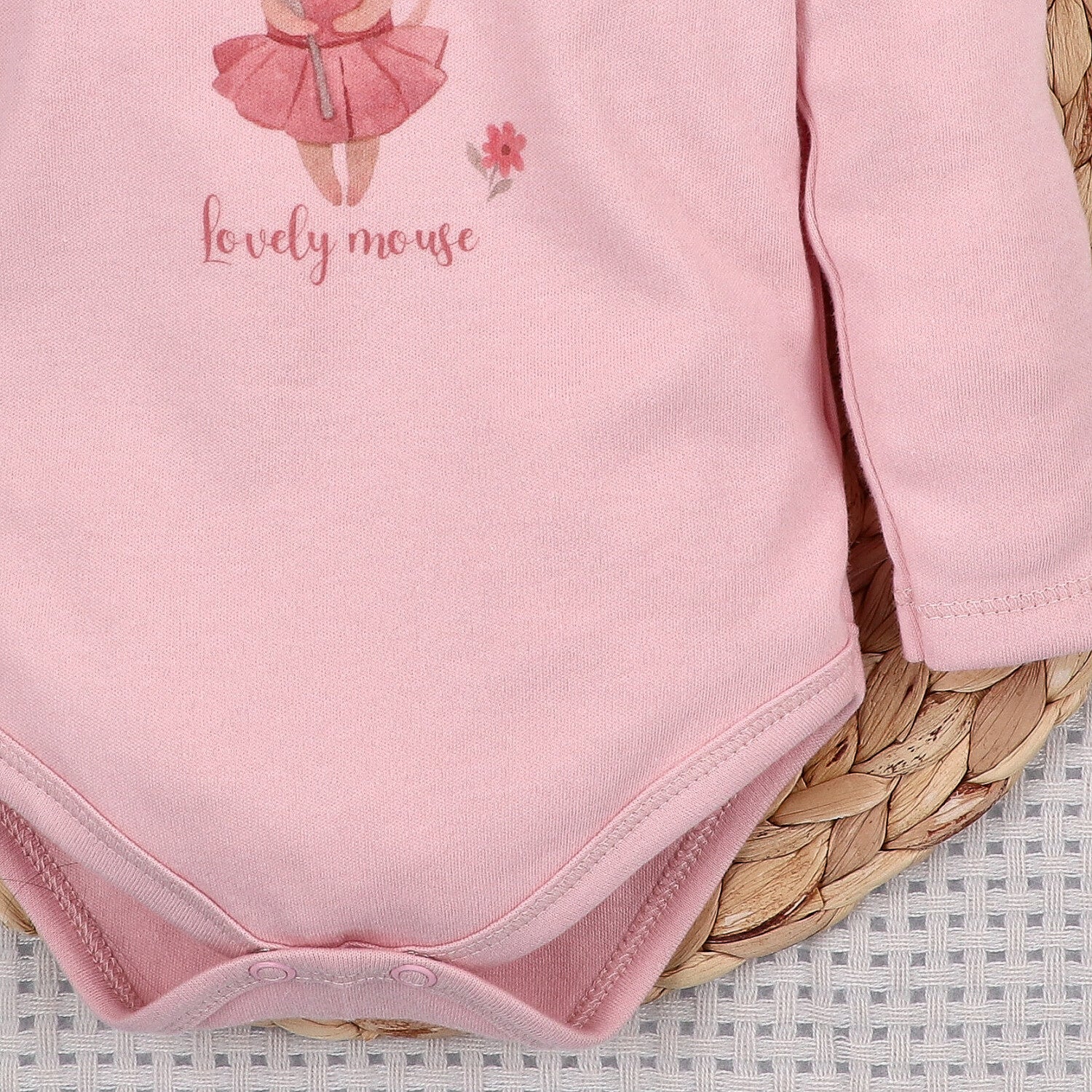 Body bebé Pequeños Ratones algodón orgánico BabyChic
