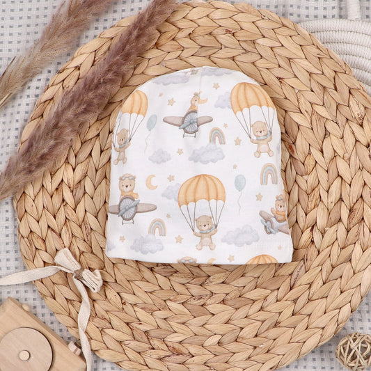 Gorro Bebé SKY JOURNEY Algodón Orgánico Estampado Aviones