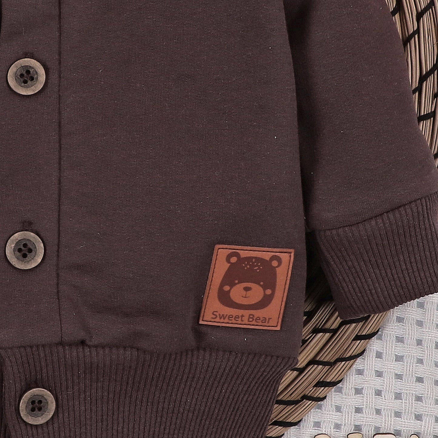 Sudadera bebé Balloon Friends algodón orgánico cremallera