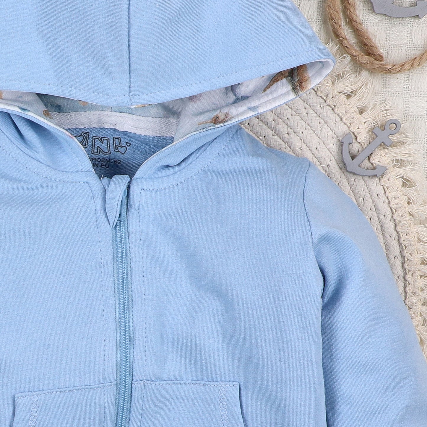 Sudadera Bebé SEA OF JOY Algodón Orgánico con Cremallera