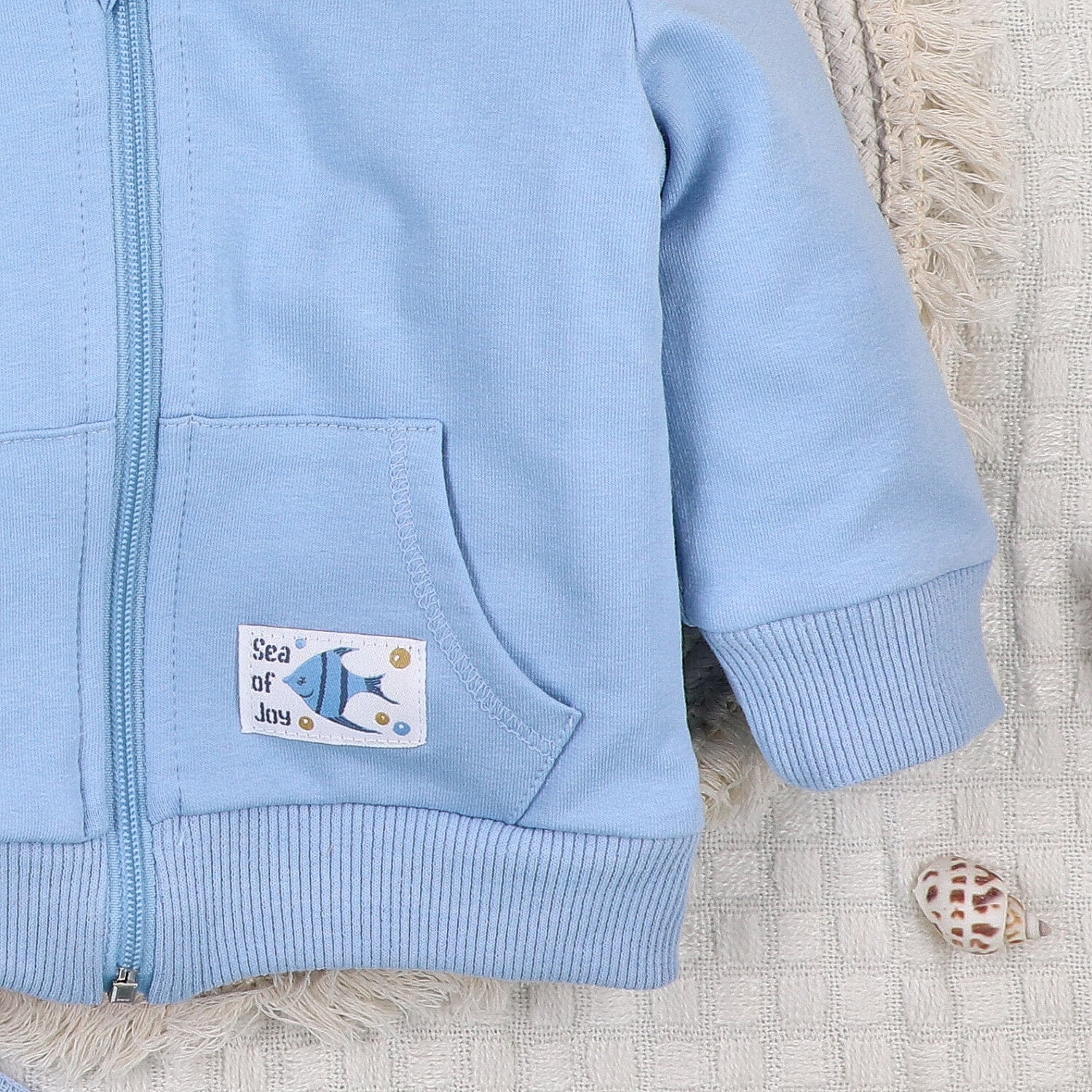 Sudadera Bebé SEA OF JOY Algodón Orgánico con Cremallera