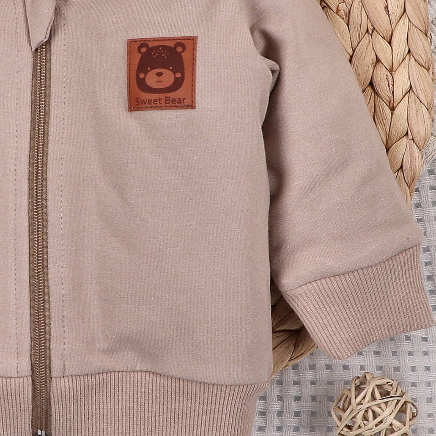 Sudadera Bebé SKY JOURNEY 95% Algodón + Elastano Cremallera