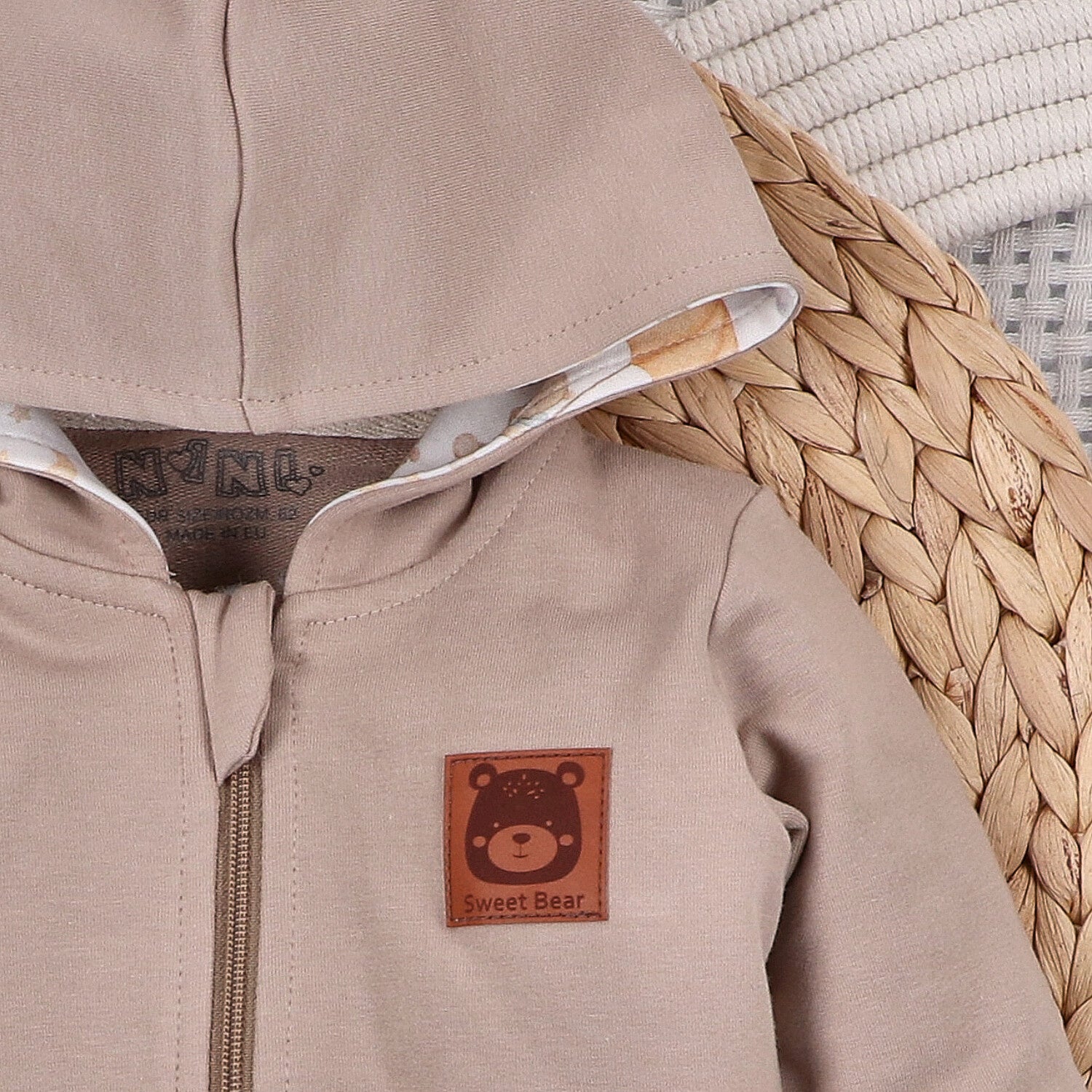 Sudadera Bebé SKY JOURNEY 95% Algodón + Elastano Cremallera