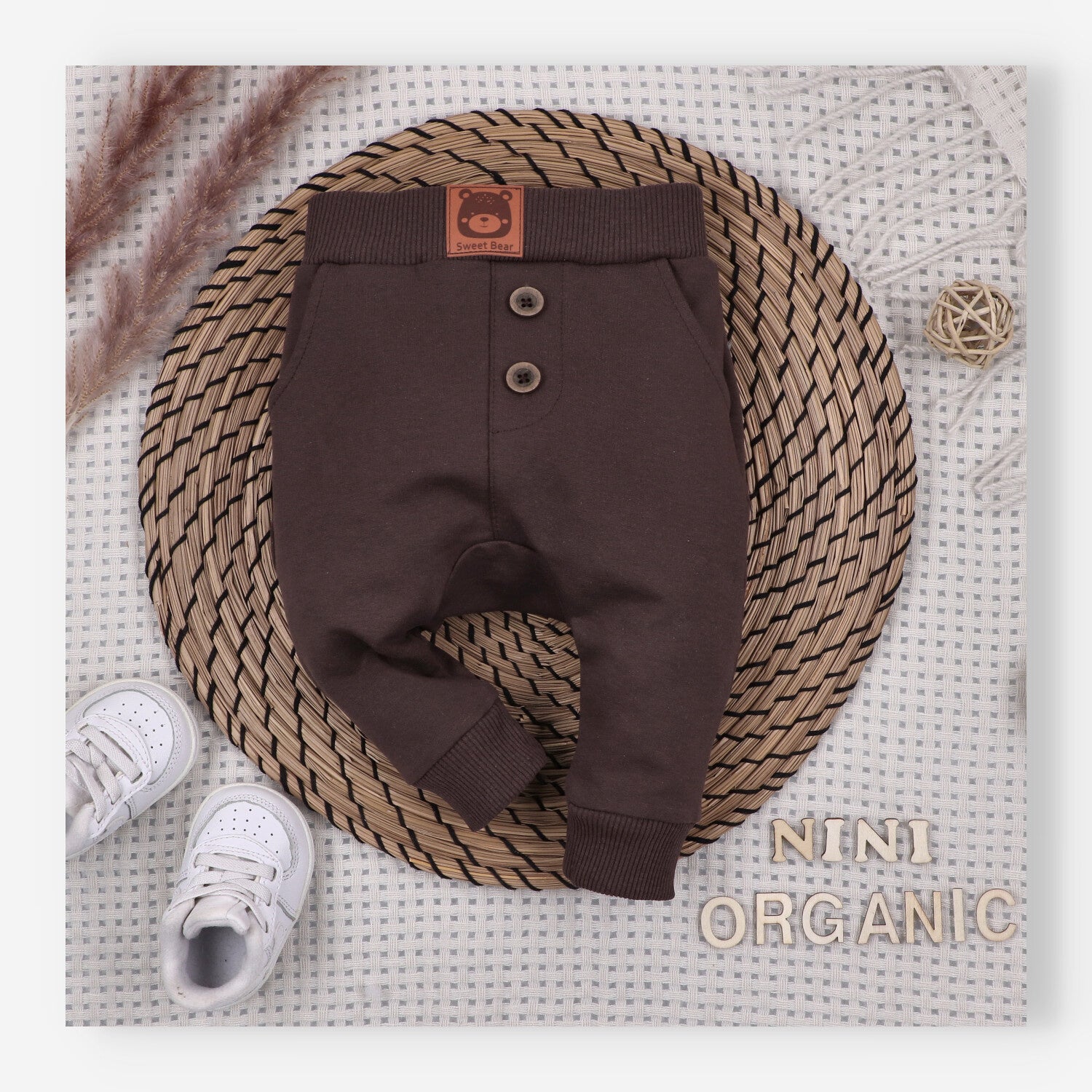Pantalón jogger bebé Balloon Friends algodón orgánico elastán