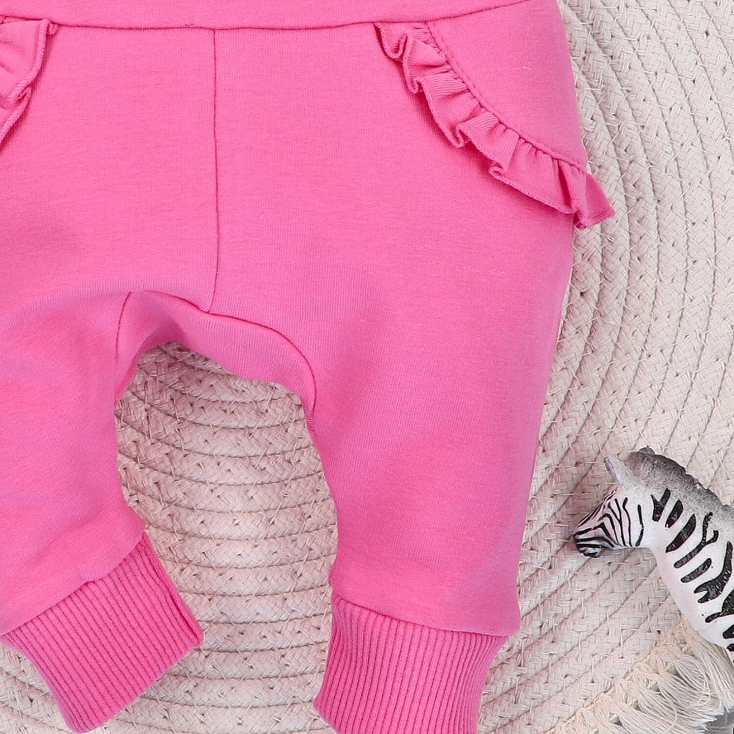 Pantalón felpa bebé Happy Animals orgánico 95% algodón