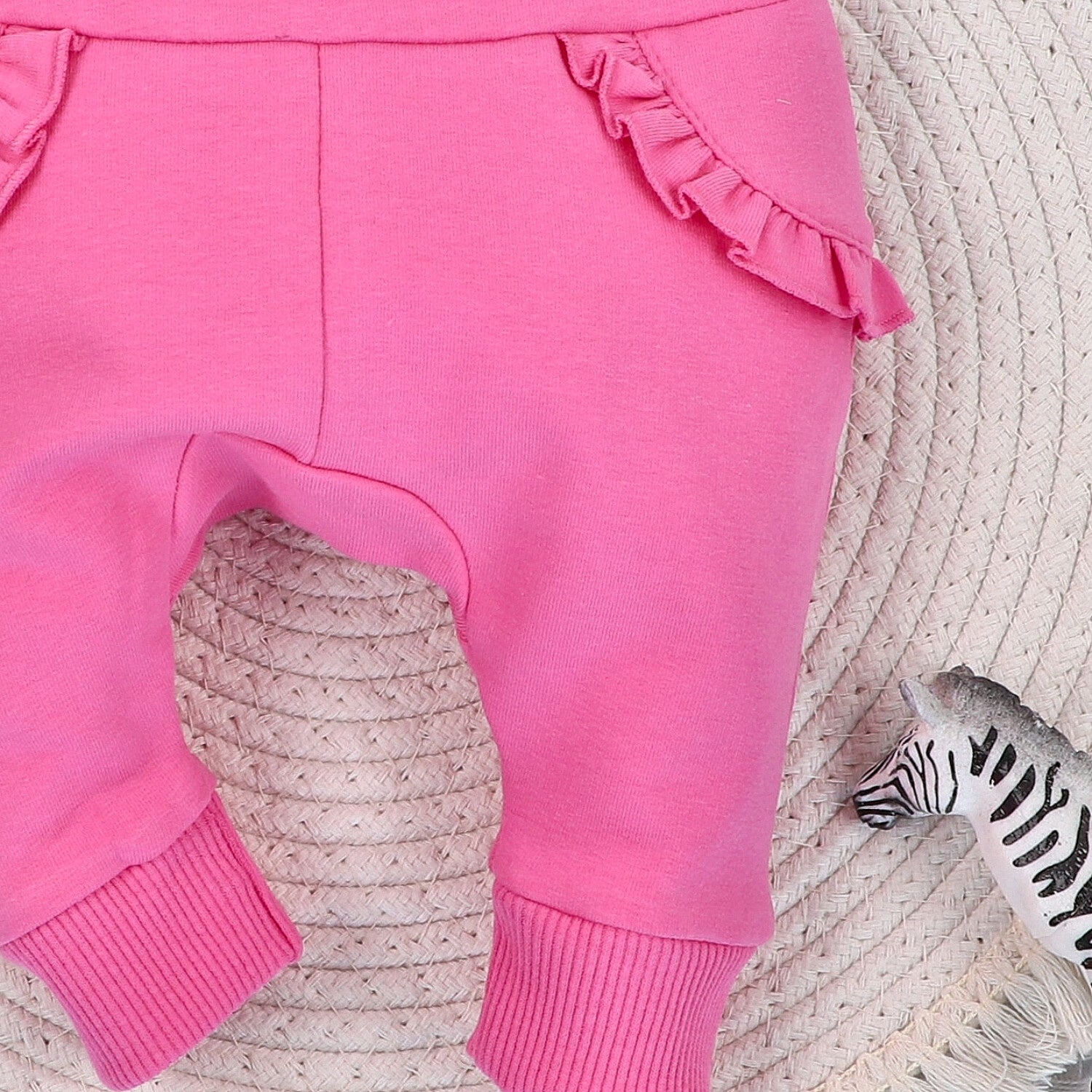 Pantalón felpa bebé Happy Animals orgánico 95% algodón