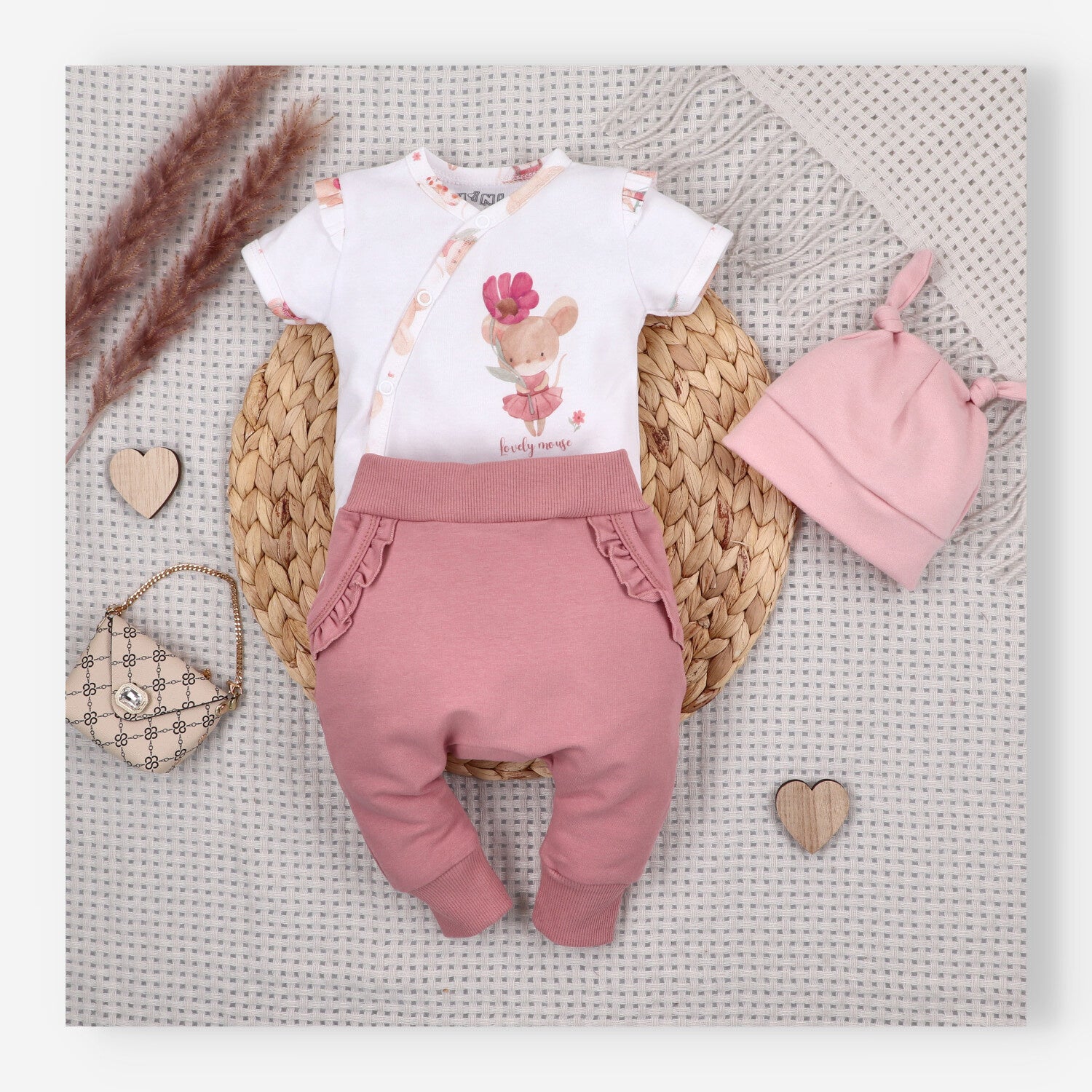 Pantalón jogger bebé Pequeños Ratones algodón orgánico