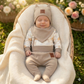 Conjunto Bebé SKY JOURNEY Body + Mameluco + Gorro OEKO-TEX