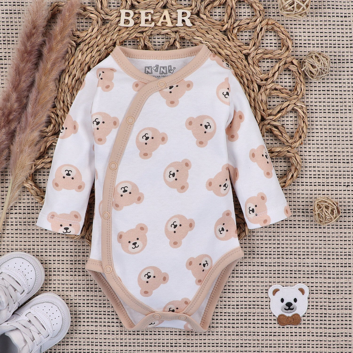 Conjunto Sweet Bears 4 piezas NINI bebé orgánico con pantalón