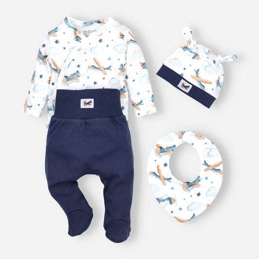 Conjunto NINI bebé 4 piezas orgánico semipantalón estampado B