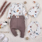 Conjunto 4 piezas NINI bebé con pantalón algodón orgánico