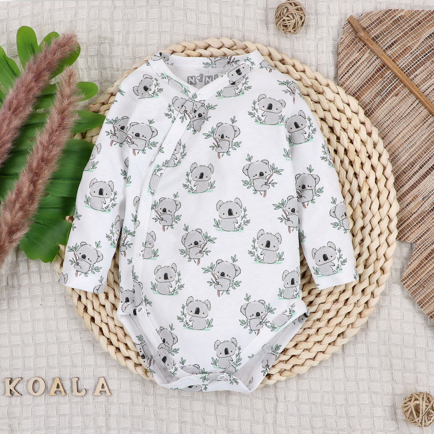 Conjunto 4 piezas Koala bebé orgánico NINI recién nacido
