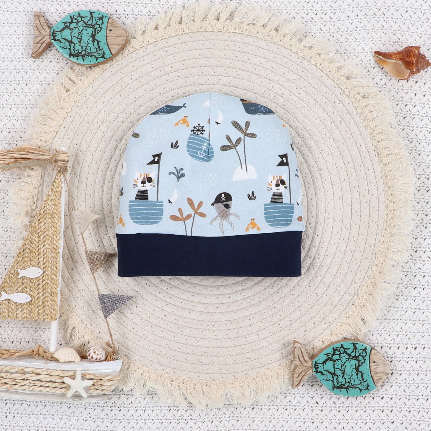 Conjunto 4 piezas Piratas bebé orgánico NINI tallas 6-18m