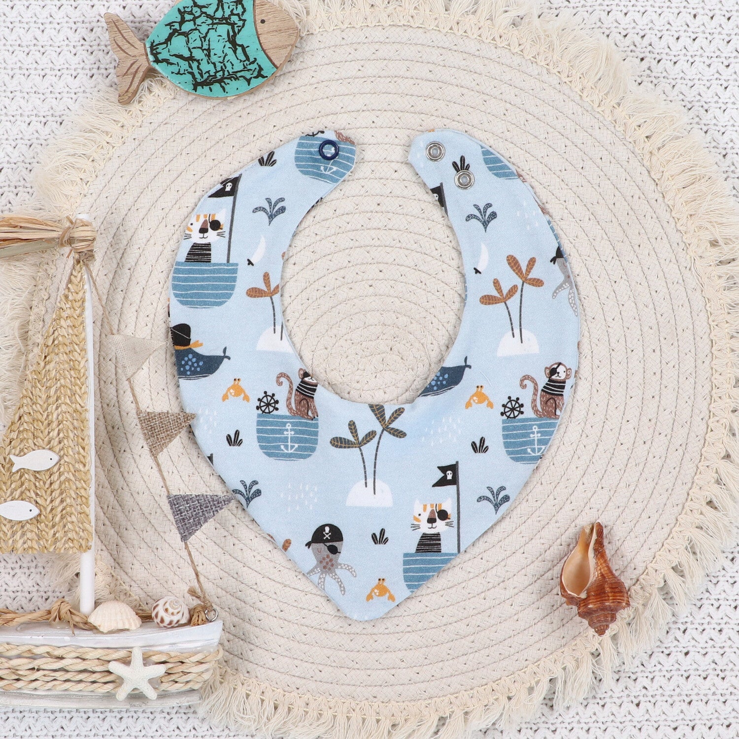 Conjunto 4 piezas Piratas bebé orgánico NINI tallas 6-18m