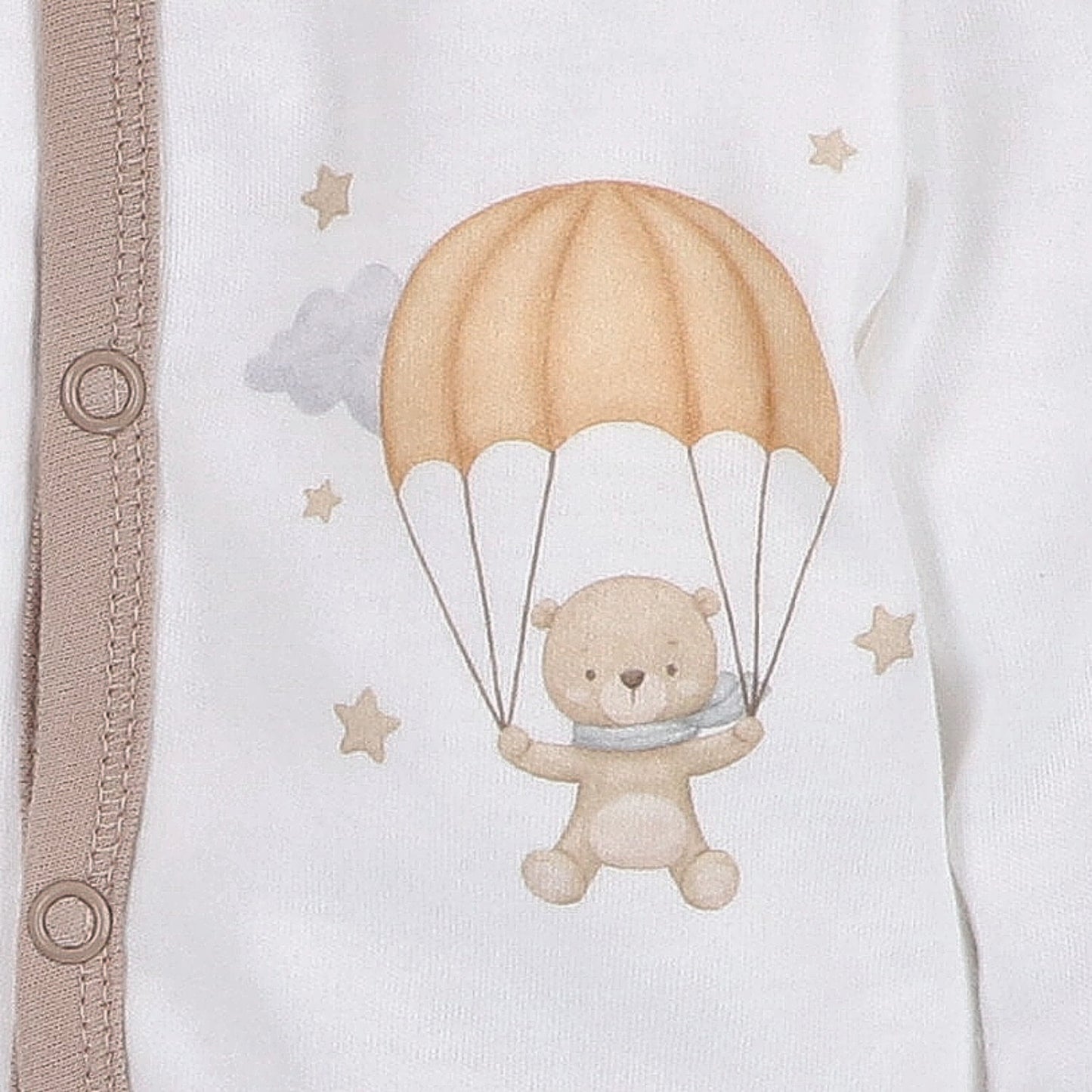 Mameluco Bebé SKY JOURNEY Algodón Orgánico Diseño Nublado