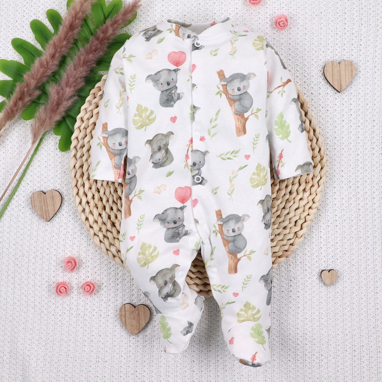 Mameluco Dulce Koala Algodón Orgánico Bebé Niño