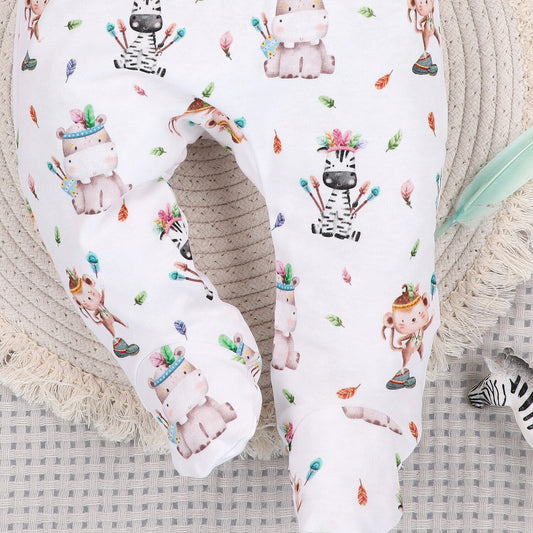 Semipantalón bebé Happy Animals algodón orgánico recién nacido