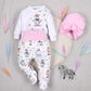 Semipantalón bebé Happy Animals algodón orgánico recién nacido