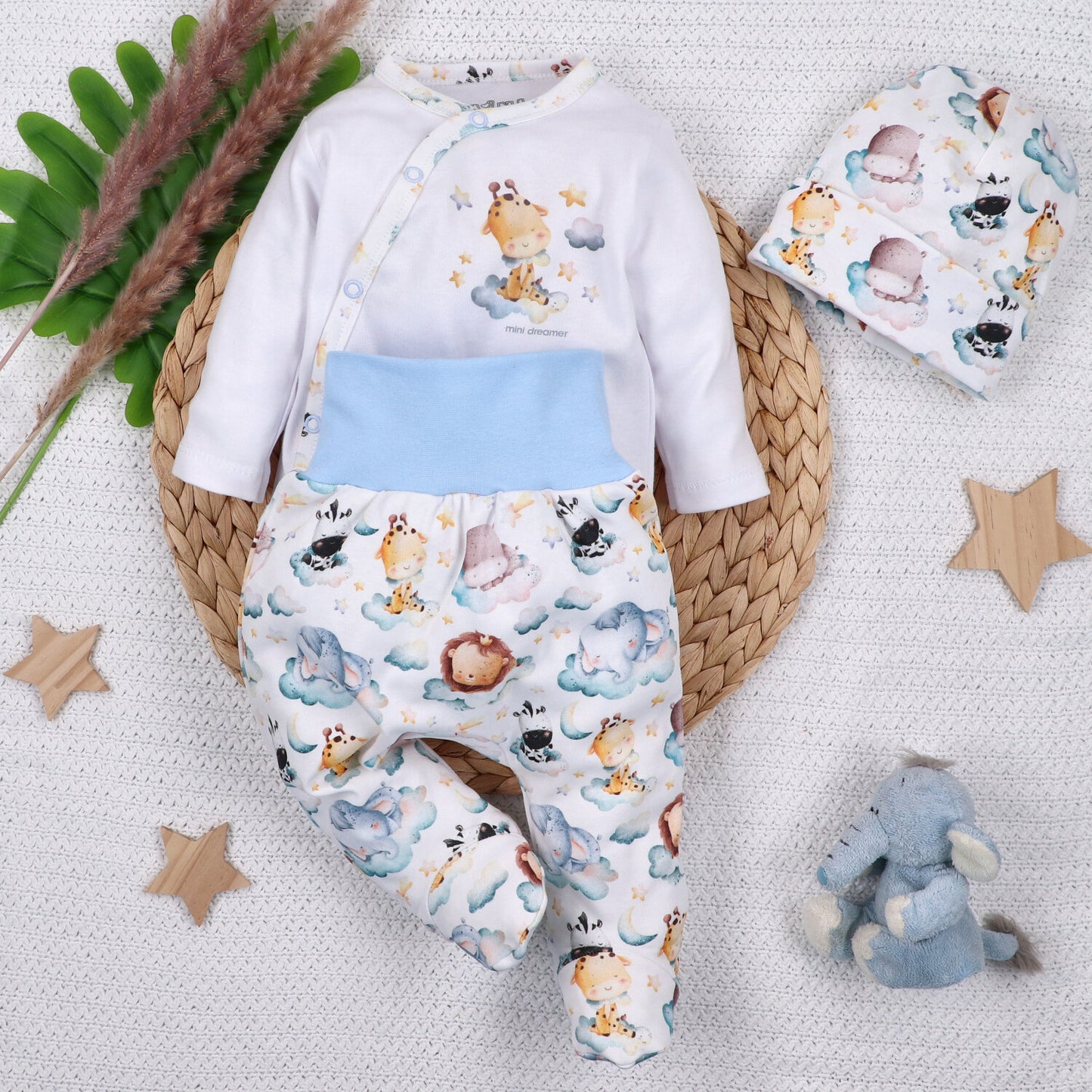 Mameluco Little Dreamers bebé algodón orgánico europeo