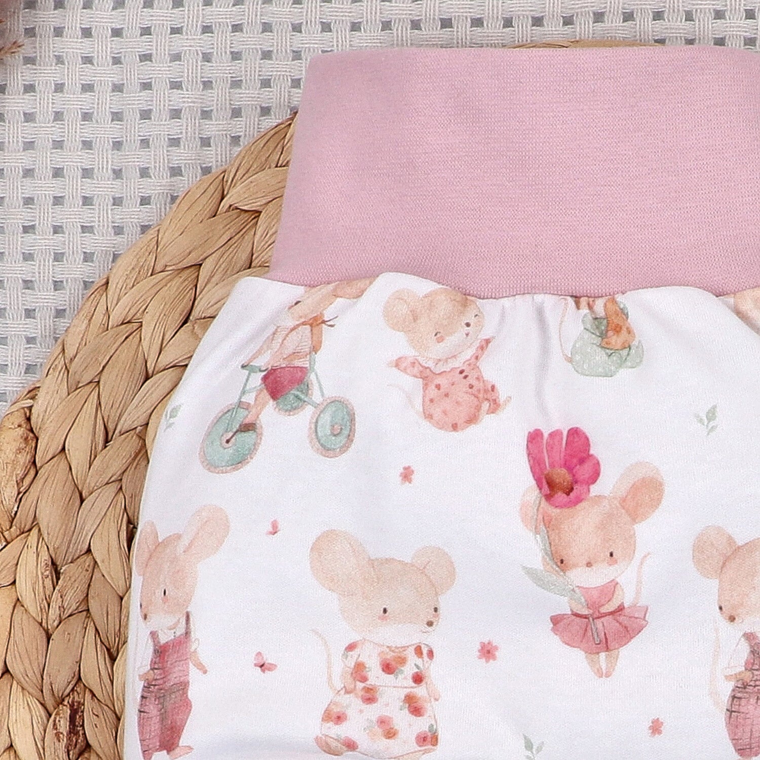 Pantalón bebé orgánico Pequeños Ratones półśpiochy — variante 2