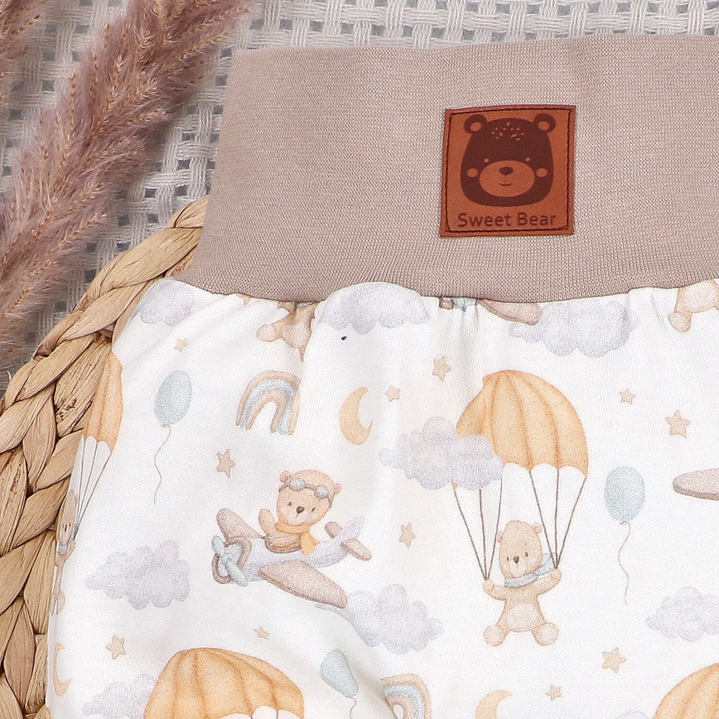 Pantalón Bebé SKY JOURNEY Algodón Orgánico Estampado Nubes