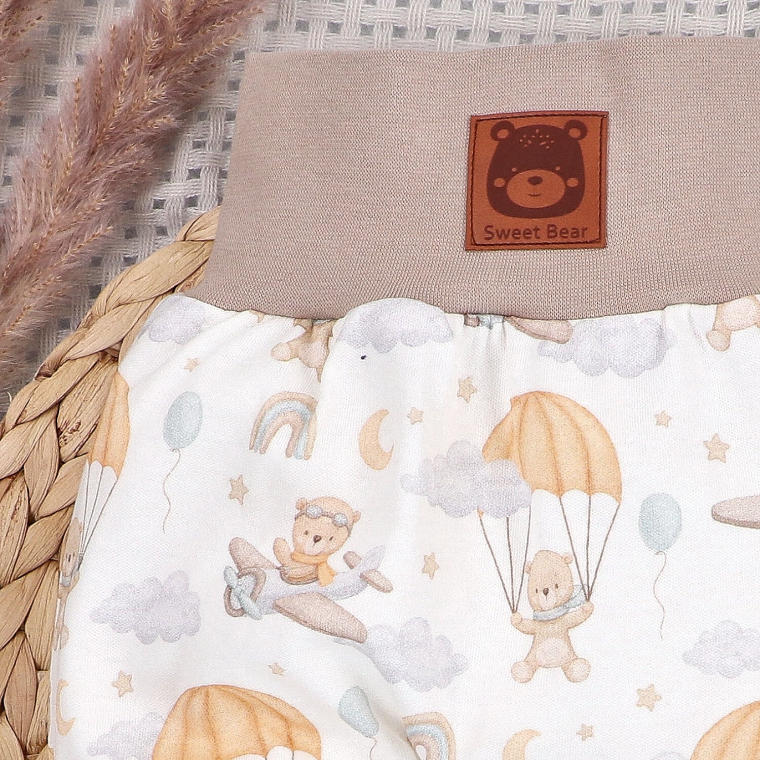 Pantalón Bebé SKY JOURNEY Algodón Orgánico Estampado Nubes