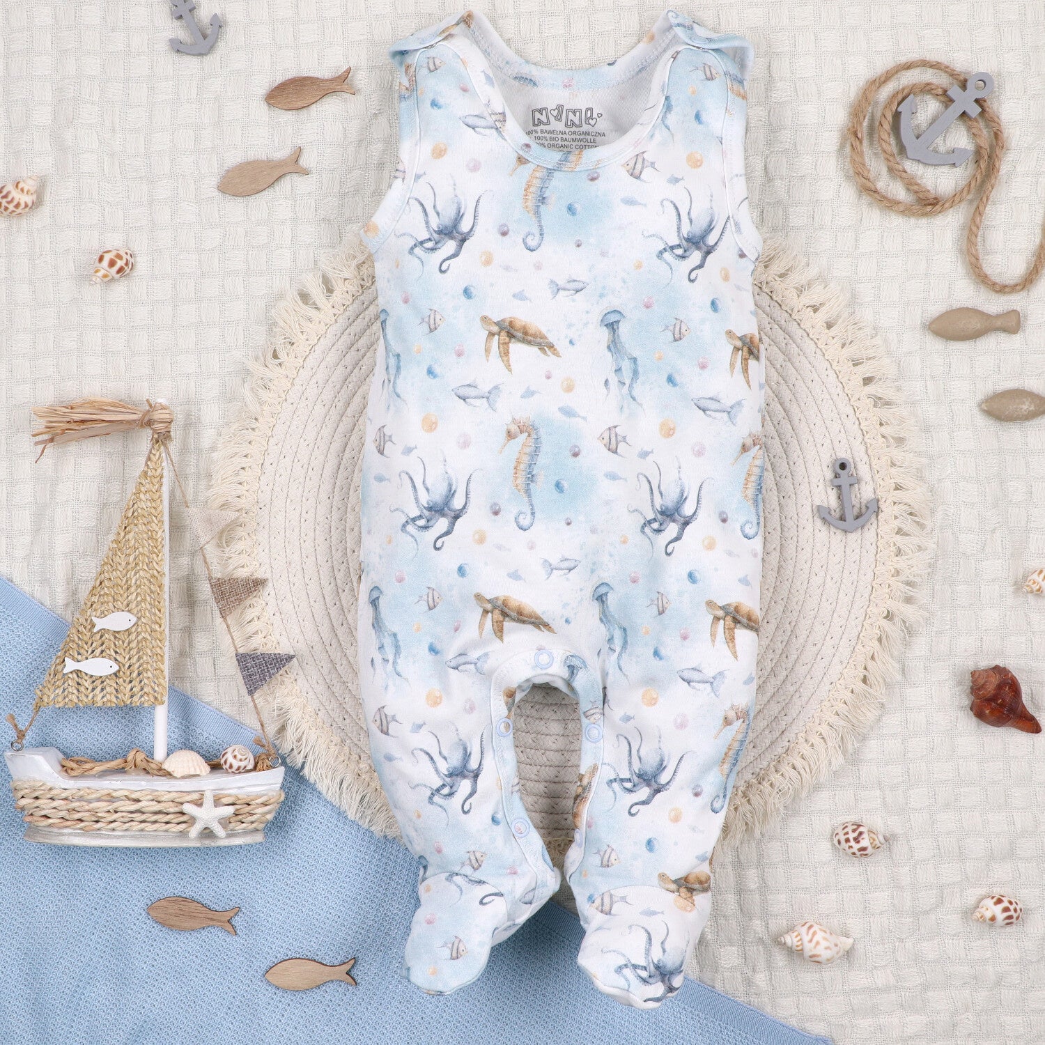 Pijama Bebé SEA OF JOY Algodón Orgánico con Broches