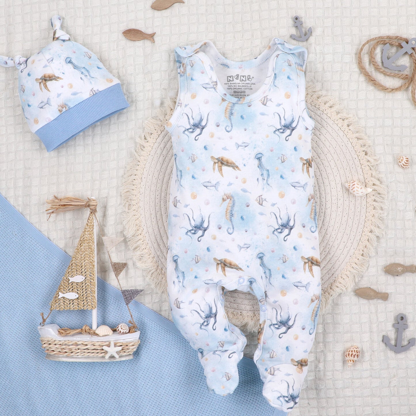 Pijama Bebé SEA OF JOY Algodón Orgánico con Broches