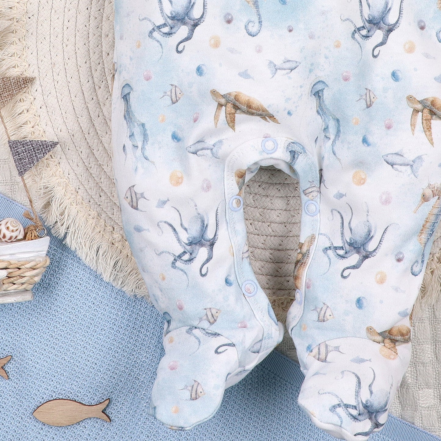 Pijama Bebé SEA OF JOY Algodón Orgánico con Broches