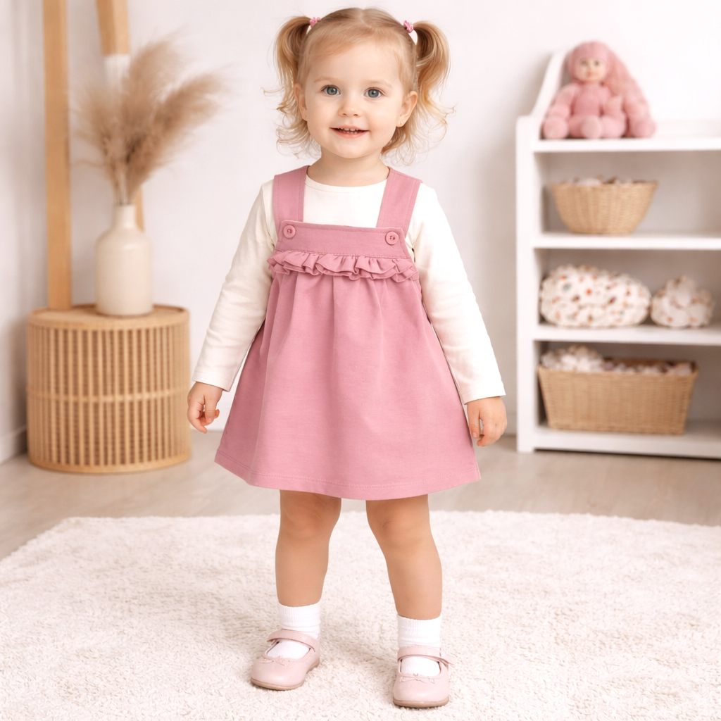 Vestido bebé niña Pequeños Ratones algodón orgánico